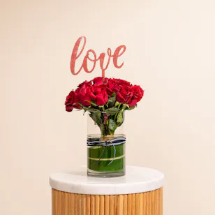 Love Red Roses Vase