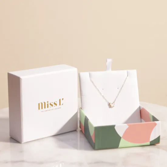 Miss L by L'azurde Kids Butterfly Colored Stones Necklace