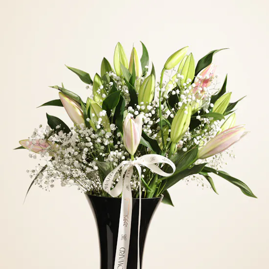 Blush Lily Elegance Vase