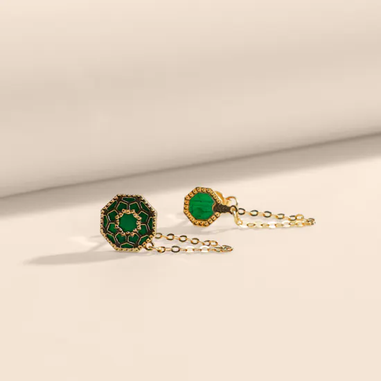 Damas Amelia Marrakesh Gold Stud Earrings