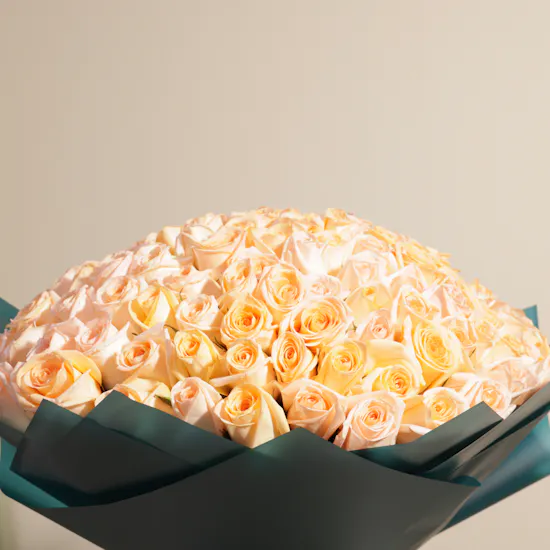 Enchanting Peach | 100 Rose Bouquet
