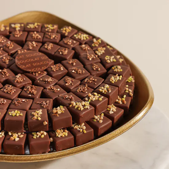 Soucolat Golden Triangle Chocolate Tray