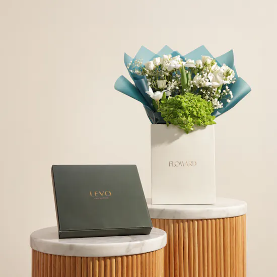 Levo Across Saudi Treasures Chocolate Box | Our Noble Land Flower Bouquet