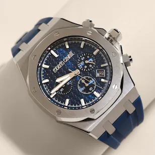 Roberto Cavalli Ottago Blue Strap Silicone Men’s Watch