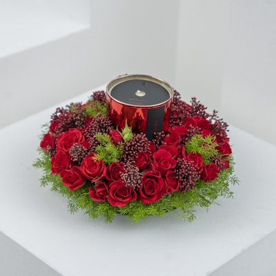 English Home Red Berries Candle