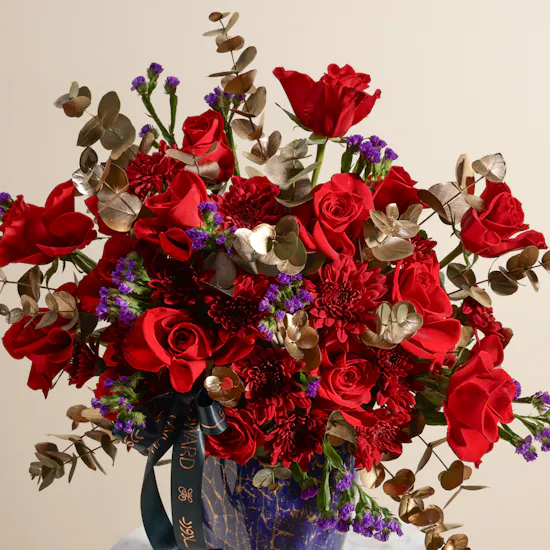 Ruby Romance Flowers Vase