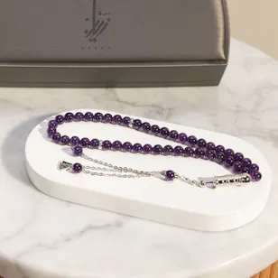 Zayan Amethyst with Silver Rosary Zayan Amethyst with Silver Rosary