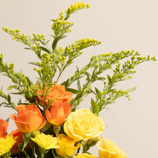 Amber Glow Flowers Vase