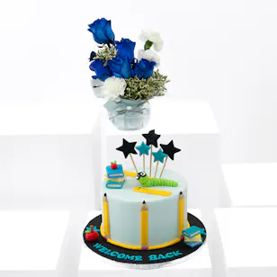 Welcome Back To school Cake | Flowers Vase Welcome Back To school Cake | Flowers Vase
