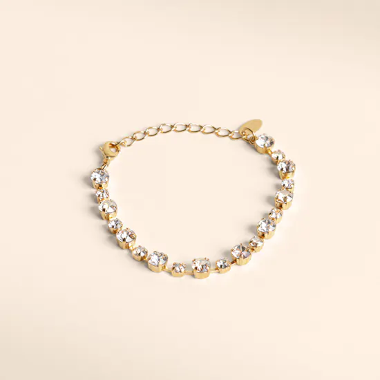 Caroline Svedbom Calanthe Gold Plated Crystal Bracelet
