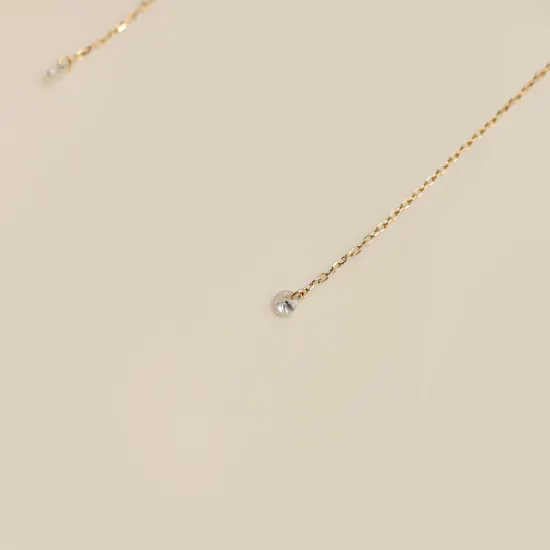 Persée Danaé Diamond Chain Line Earrings