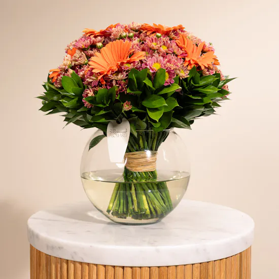 Orange Blooms Vase