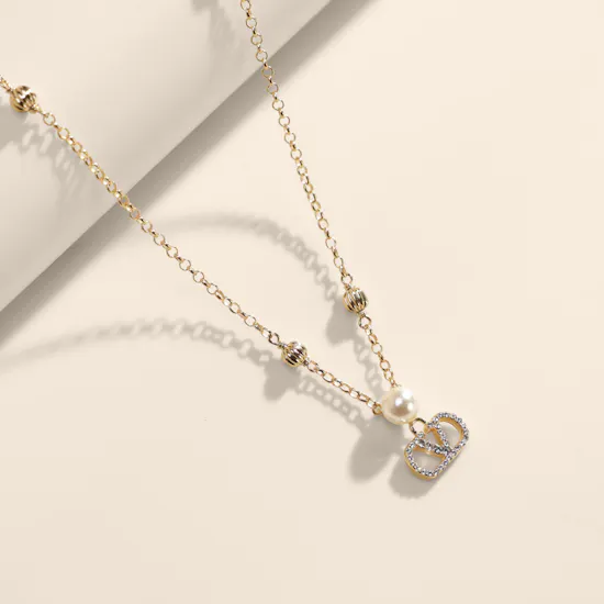 Valentino Garavani Gold-Tone VLogo Signature Necklace