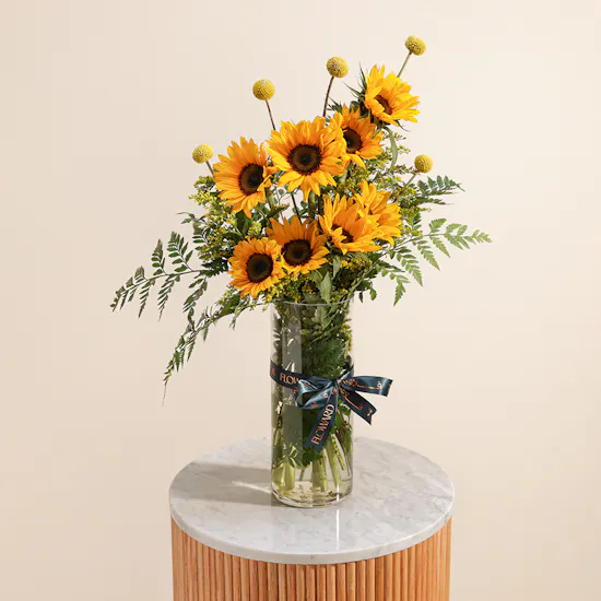 Golden Sunshine Flower Vase