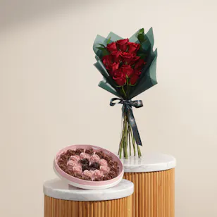 Bostani Rose Chocolate Big Box | Sweet Love Flowers