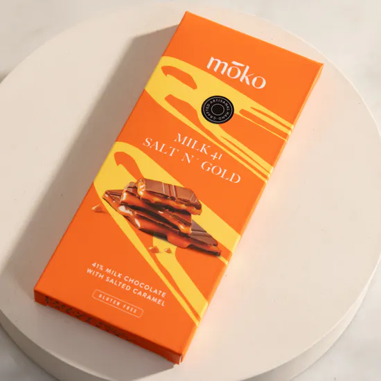 Moko 41% Milk Chocolate With Salted Caramel Bar | 70 g
