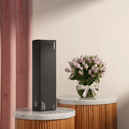 Mubkhar Reed Diffuser | Purple Baby Roses Vase