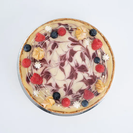 Cheese Cloud 9 Inch Raspberry Swirl Cheese Cake