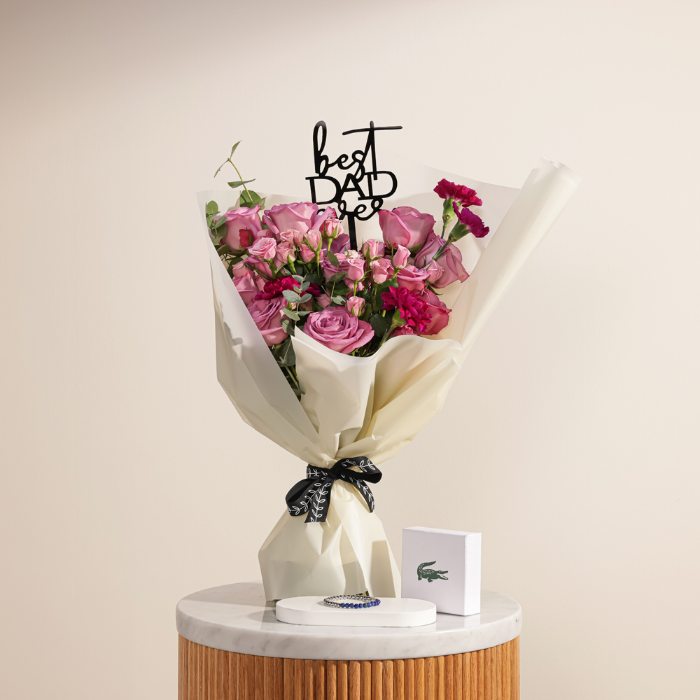 Lacoste Men's Beaded Bracelet | Best Dad Flowers