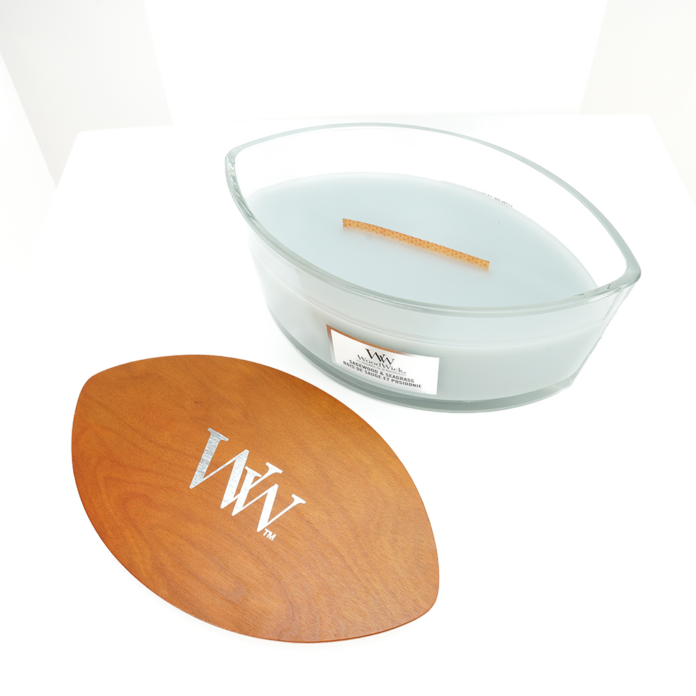 WoodWick Ellipse Candle | Sagewood & Seagrass