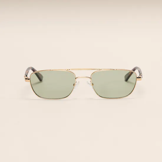 Le Specs Le Mimi Aviator Gold Moss Mono Unisex Sunglasses