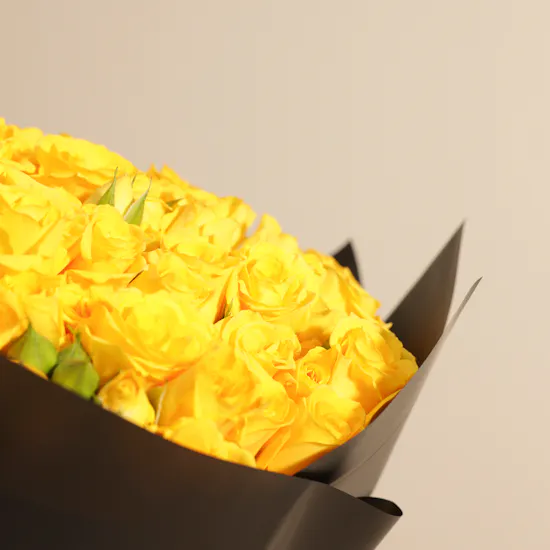 Yellow Glow Bouquet | 50 Baby Roses
