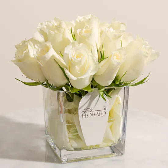 White Flowers Vase
