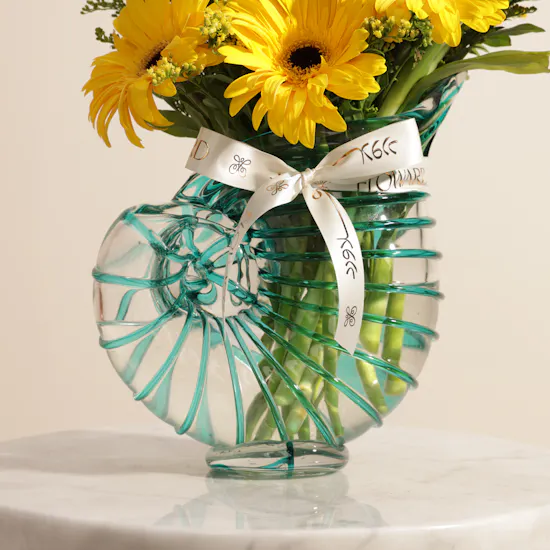 Golden Moments Flower Vase