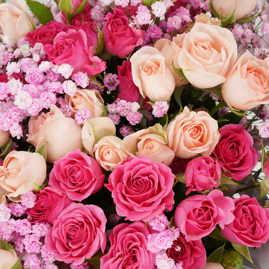 Peachy Fuchsia Elegance | Flower Vase