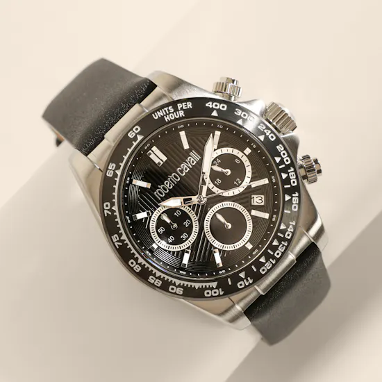 Roberto Cavalli Black Chronograph Men's Watch