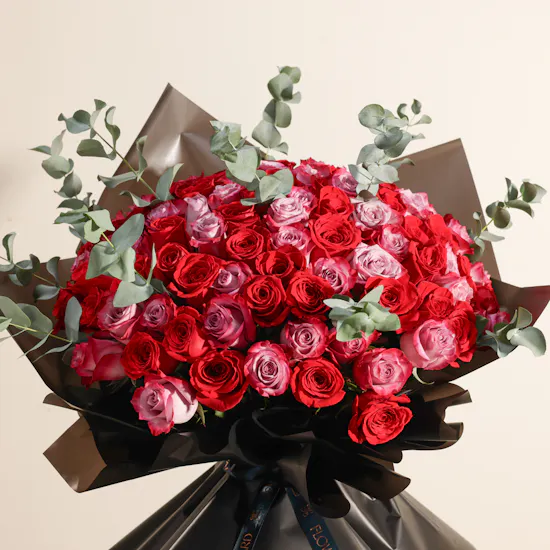 Floral Essence Rose Bouquet | 100 Flowers