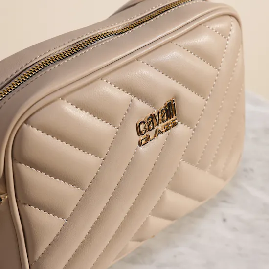 Cavalli Class Marzia Beige Shoulder Bag