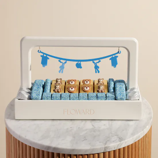 Floward Welcoming Baby Boy Chocolate Tray