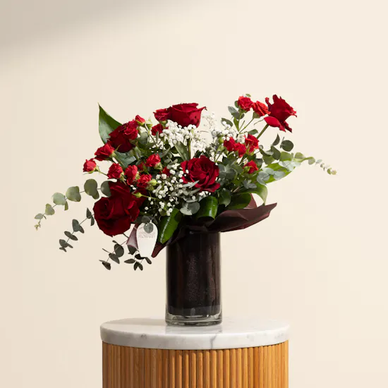 Amber Blossom Touch Vase