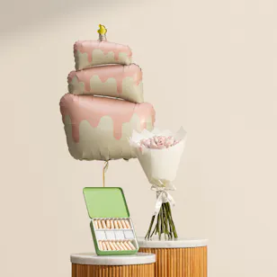 Patchi Wafer Chocolate Box | Roses and Birthday Balloon