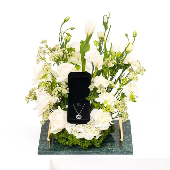 ZUS Blue Eye Necklace | Flowers