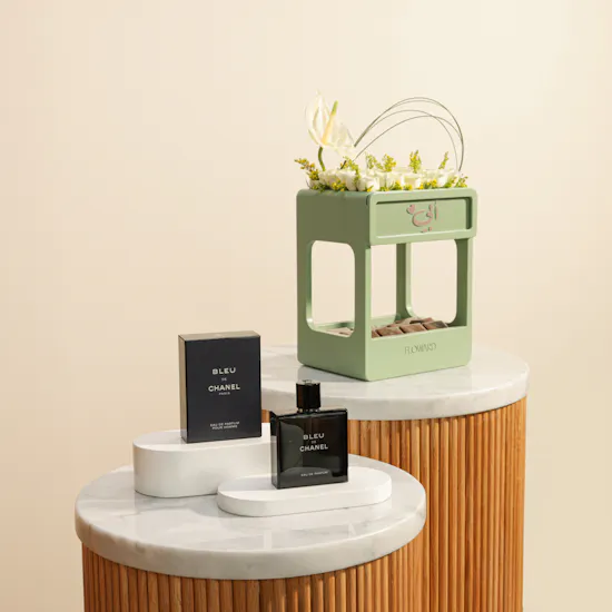 Chanel Bleu De Chanel EDP for Men and Floward Chocolates | Dad Flowers