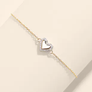Miss L' by L'azurde Heart Gold and Diamond Kids Bracelet Miss L' by L'azurde Heart Gold and Diamond Kids Bracelet