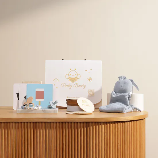 Baby Beedz Personalized Hospital Blue Gift Set