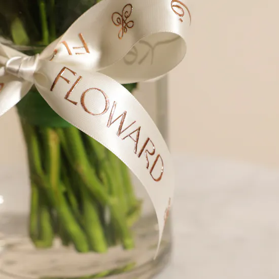 Delicate Peach Baby Roses Vase | 18 Flowers