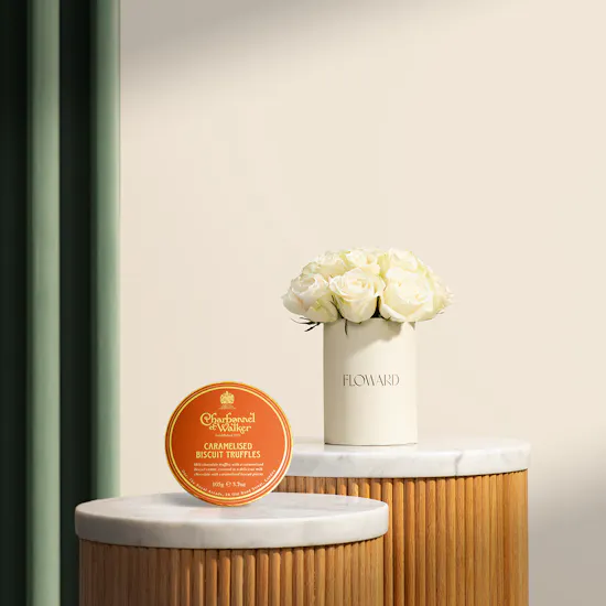Charbonnel et Walker Caramelized Biscuit Chocolates Truffles | Dreamy White Roses Box