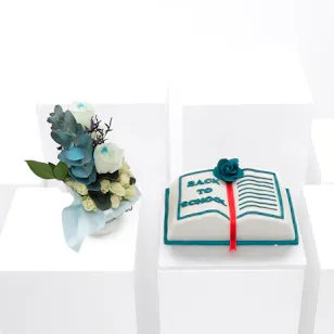 Back To School Book Cake | Flowers Back To School Book Cake | Flowers