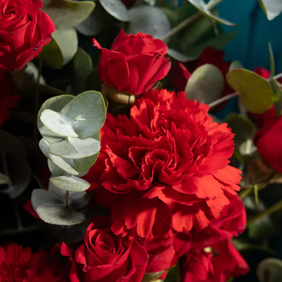 Crimson Whisper Flowers Bouquet
