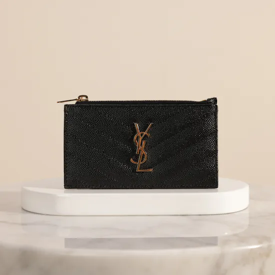 Saint Laurent Cassandre Matelassé Fragments Card Case
