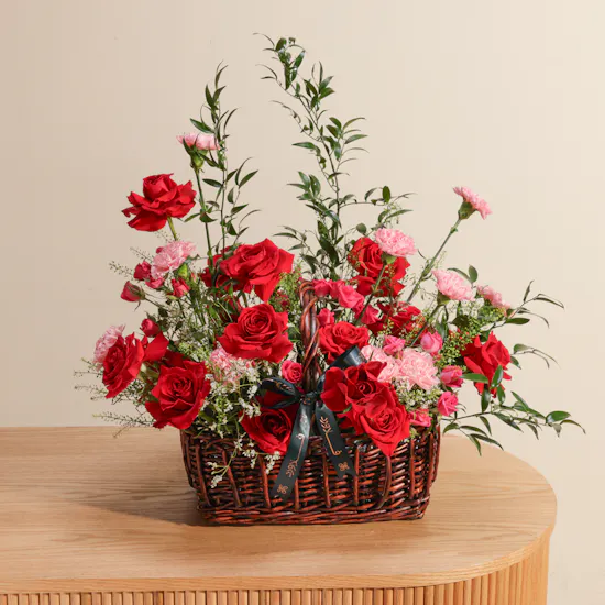 Vibrant Beauty Flowers Basket