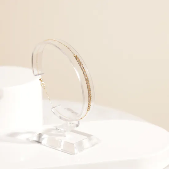 AV Jewelry Two Layers Gold Bracelet