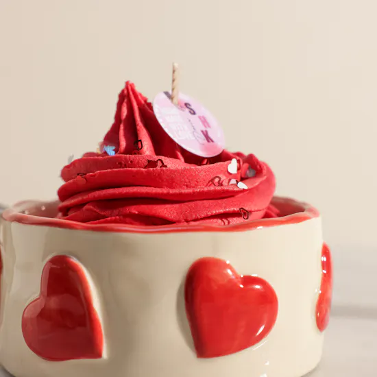 Done By SHK Red Velvet Candle in Heart Cup
