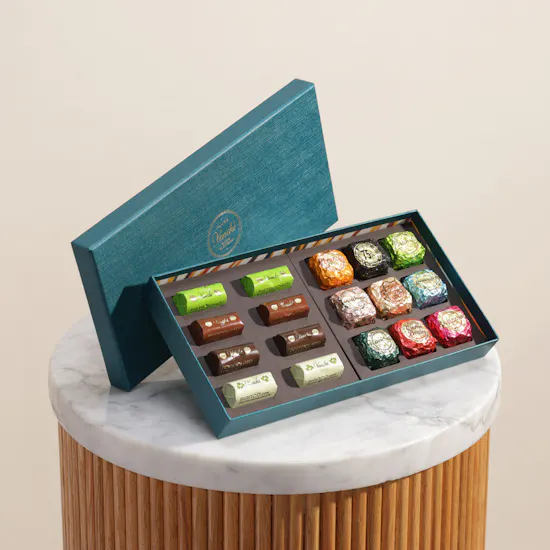 Venchi Murrine Chocoviar and Ingot Chocolate Blue Gift Box