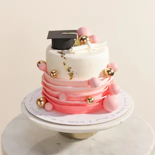 Floward Pink Graduation Cake Floward Pink Graduation Cake