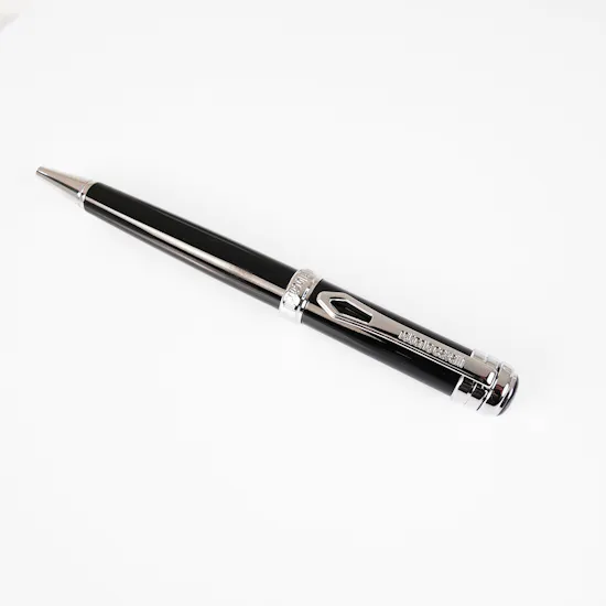 Roberto Cavalli Writing Pen | Silver Color & Black Lacquer